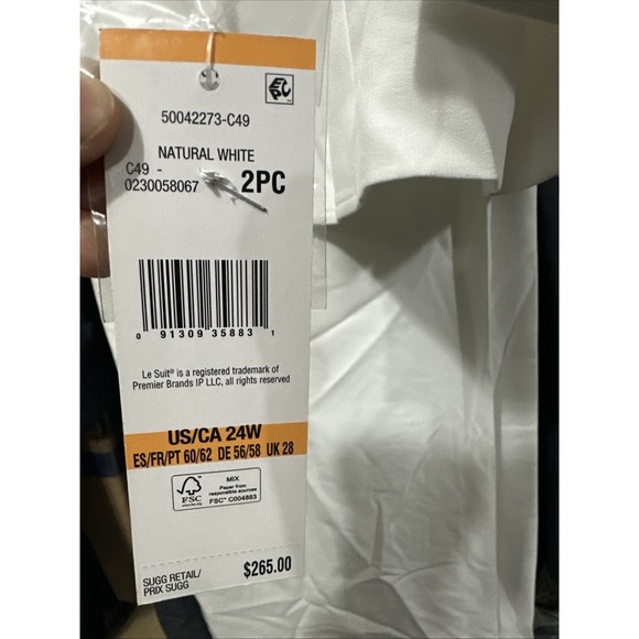 Le Suit Women's Crepe Two-Button Blazer & Pants Set Plus Size 24W - Picture 4 of 5